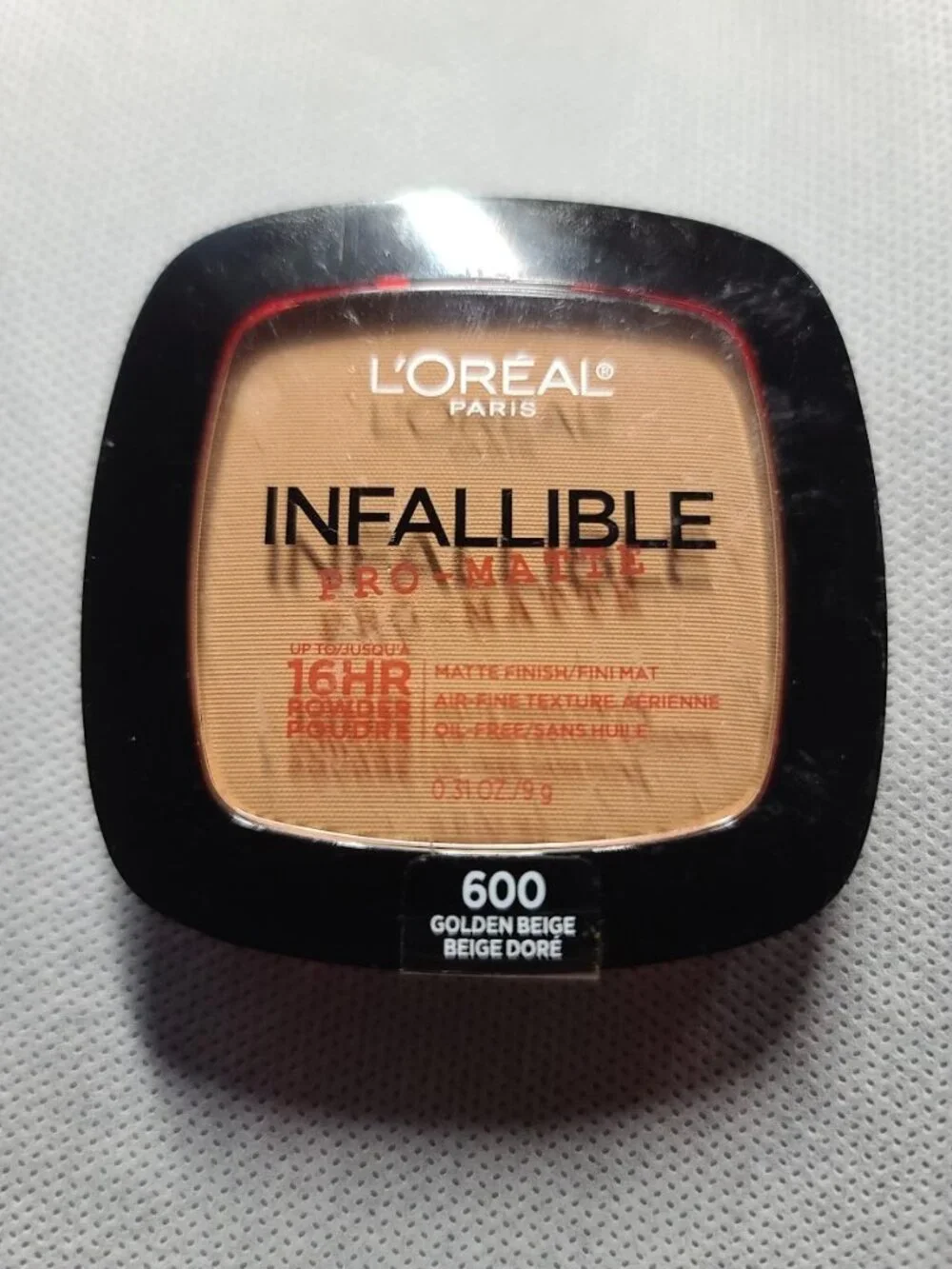 L'oreal Infallible Pro-Matte Finish 16 Hr Powder 600 Golden Beige 0.31 oz NEW